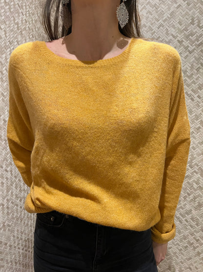 PULL JAUNE MOUTARDE